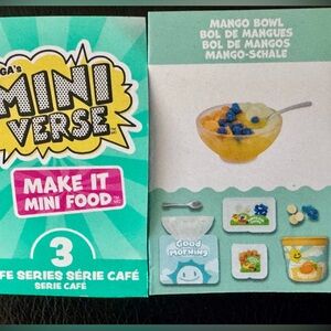 Mango bowl breakfast smoothie 
Café series 3 Miniverse make it mini food